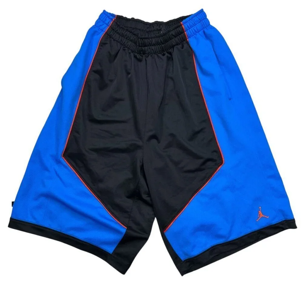 Jordan Dri-Fit Mesh Diamond Basketball Shorts Medium Men Athletic Blue Sports